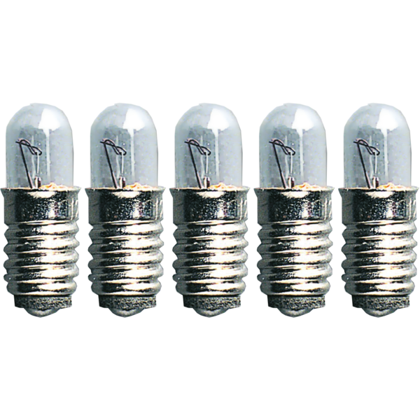 Ersatzlampen 5er Pack - E5 - 12V - 0,8W - klar - H: 1,5cm - D: 0,6cm