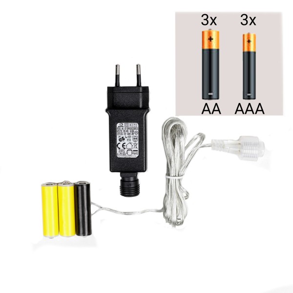 Netzadapter für Batterieartikel (3xAA oder 3x AAA) - Batterie Eliminator - Innen